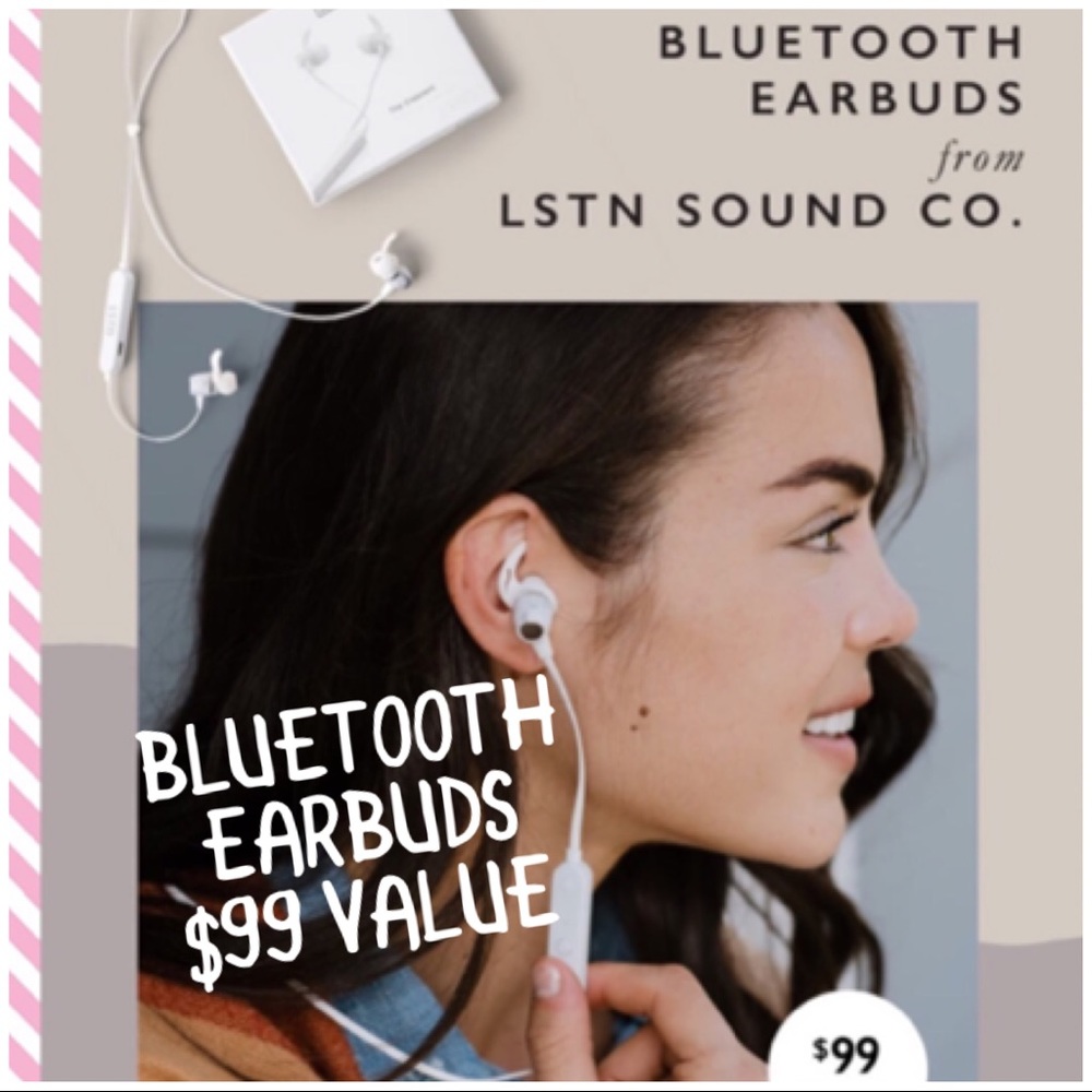 💕$99 MARBLE BLUETOOTH EARBUDS LSTN SOUND CO.